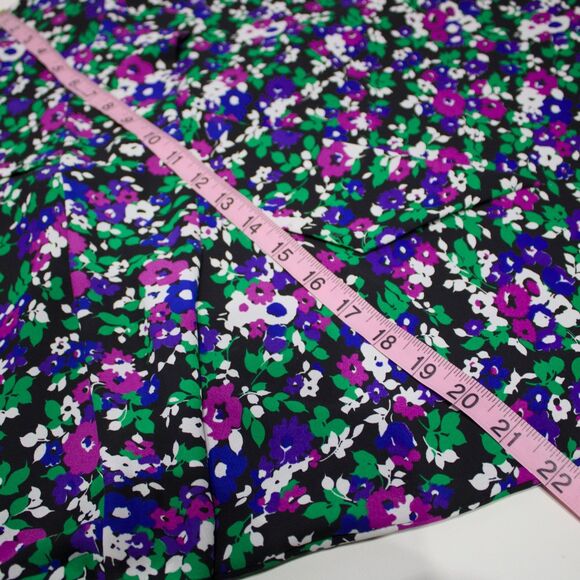 Lauren Ralph Lauren Georgette Cap Sleeve A-Line Floral Dress Women Size 10 (A6) - Picture 15 of 16